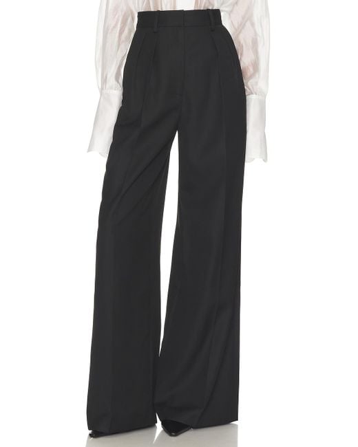 Helsa Black The Double Pleat Trouser