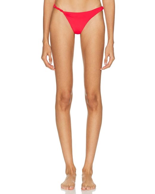 Ziah Orange Twisted Side Bikini Bottom