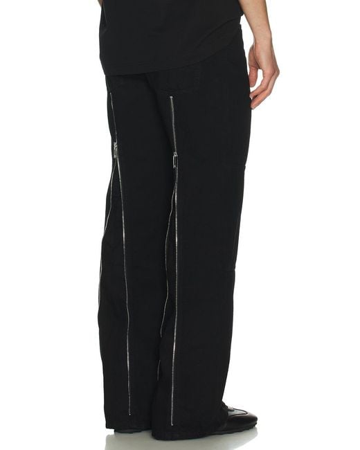 Helmut Lang Black Zip Carpenter Pant for men