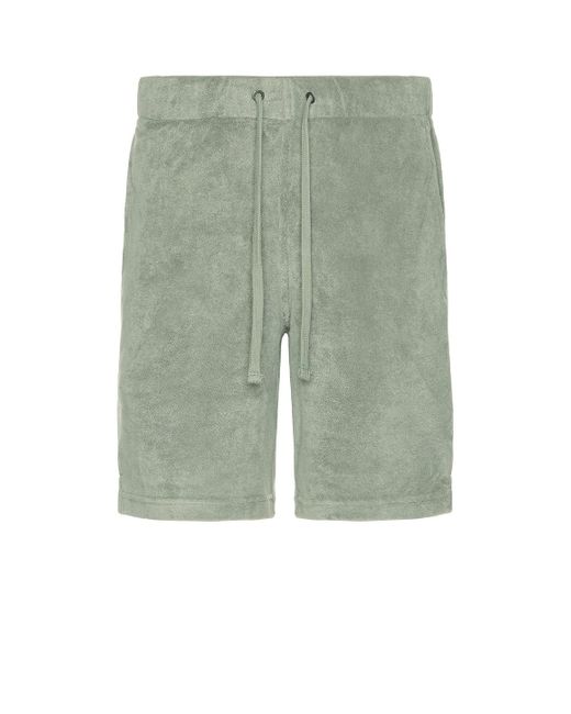 Onia Green Towel Terry Pull-On Short for men