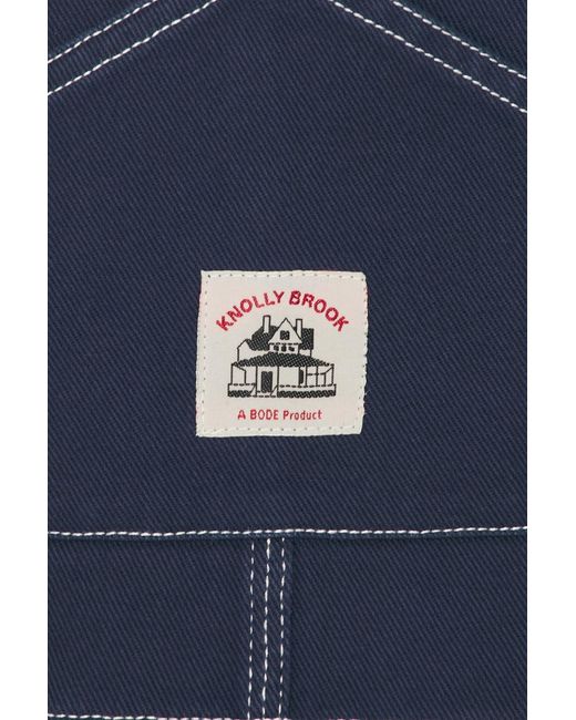 Bode Blue Knolly Brook Overall Short