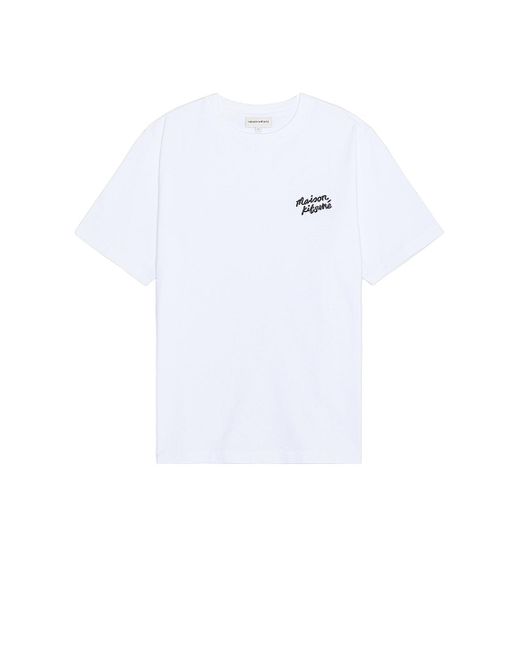Maison Kitsuné White Handwriting Comfort T-shirt for men