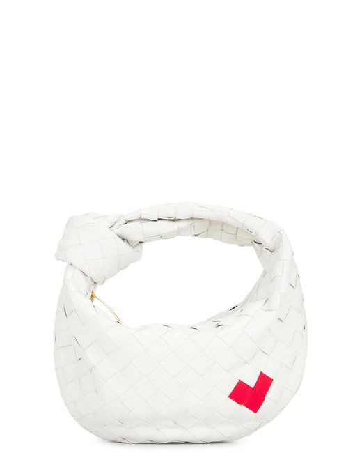 Bottega Veneta White Mini Jodie Heart Bag