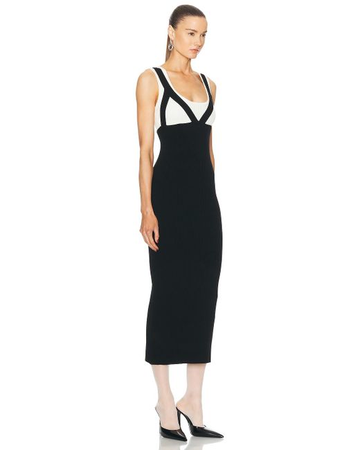 Jean Paul Gaultier Black Bicolor Long Dress