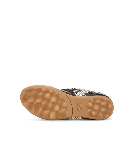Miu Miu Brown Nylon & Ayers Sneaker