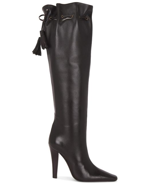 Saint Laurent Black Knee High Boot