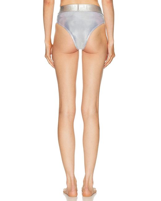 Versace Metallic High Waisted Bikini Bottom
