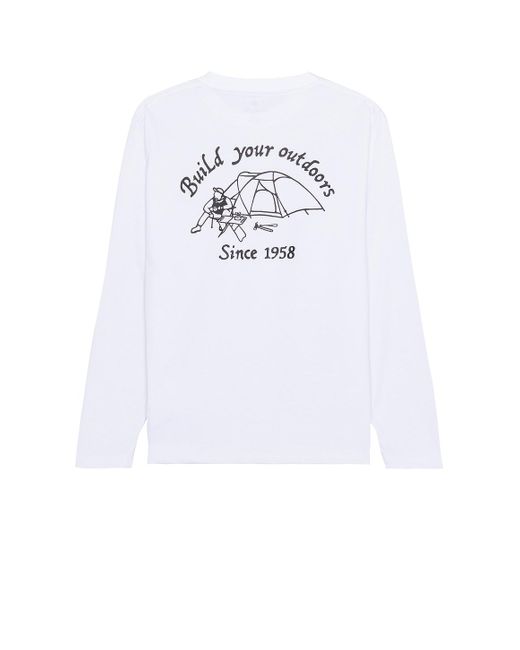 Snow Peak White Camping Club Long Sleeve T-shirt for men