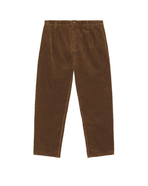 Saint Laurent Brown Straight Tuck Pant for men