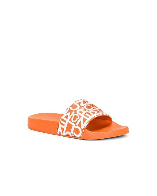 Moncler Orange Slippers