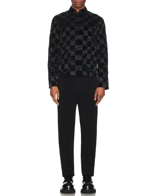 Comme des Garçons Black Checkered Flock Jacket for men
