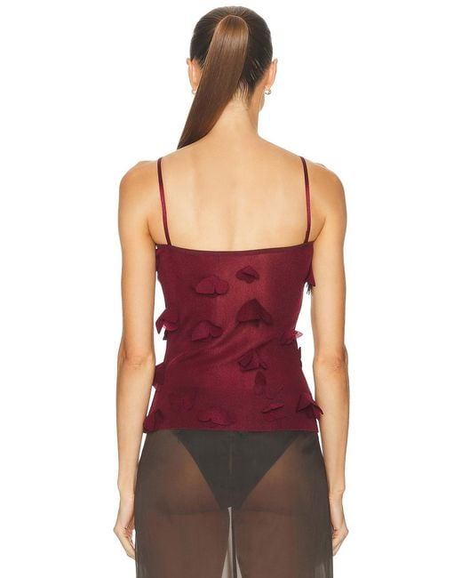 Coperni Red Butterflies Techno Top