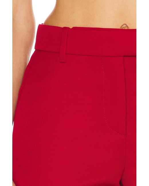 McQueen Red Straight Trouser