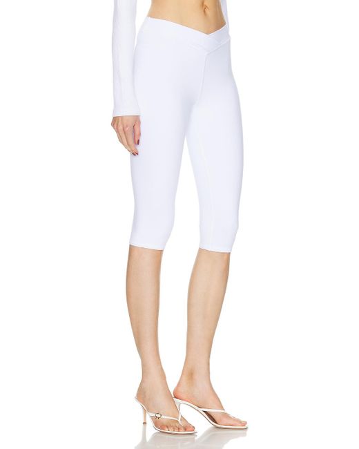 Alo Yoga White Airbrush V-cut Define Capri Legging