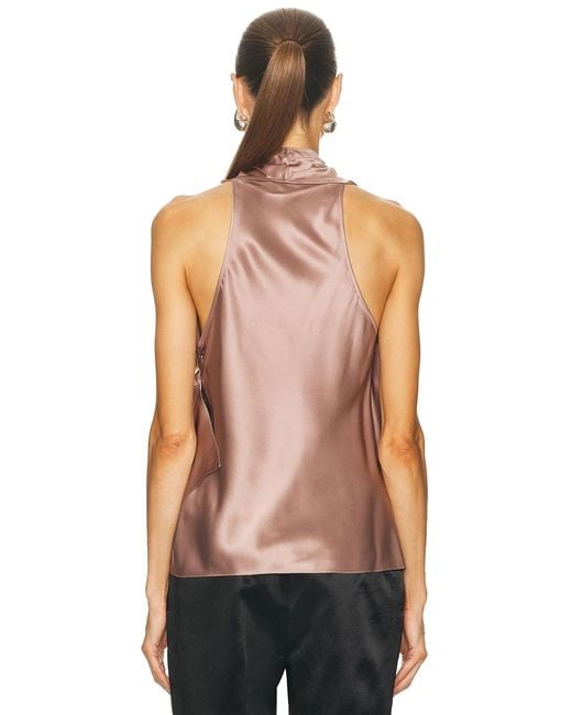 Helmut Lang Pink Drape Cowl Top