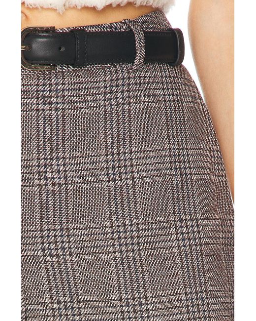 Self-Portrait Gray Check Mini Skort