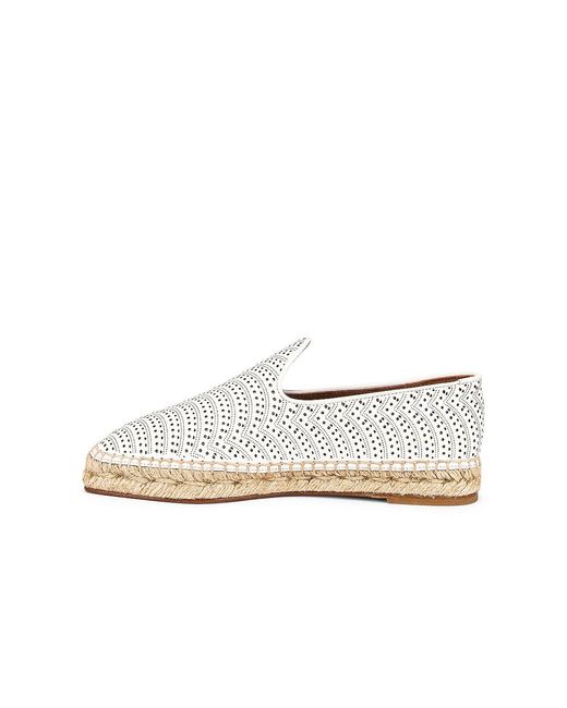 Alaïa White Flat Espadrilles