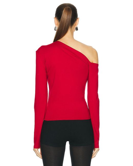 Sid Neigum Red Inverse Tension Cutout Top