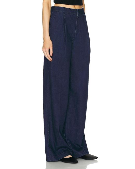 SPRWMN Blue Pleated Trouser Jeans