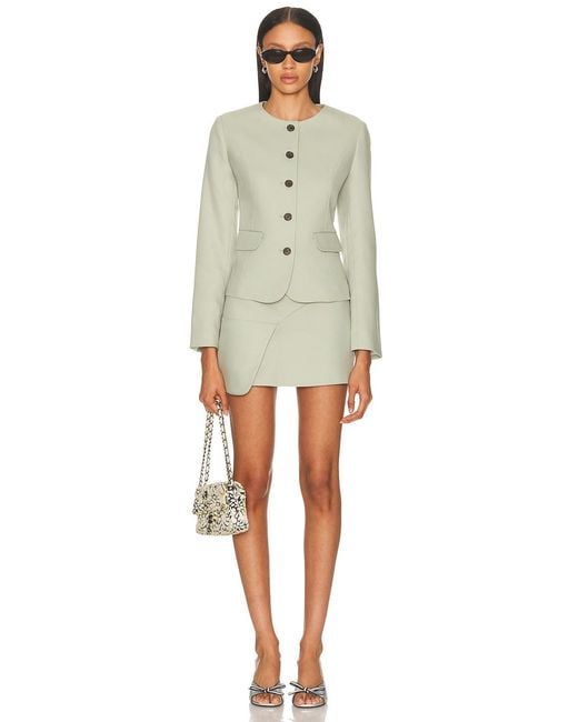 Sandy Liang White Agnes Jacket