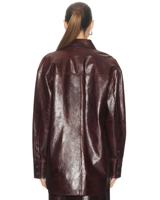 Sportmax Brown Borel Leather Jacket