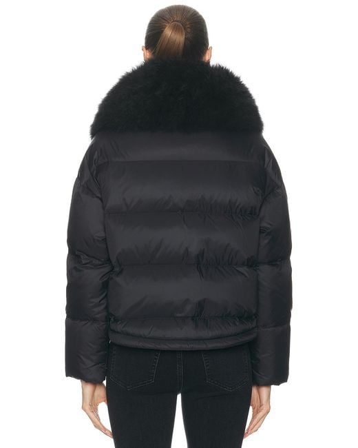 Yves Salomon Black Short Down Jacket