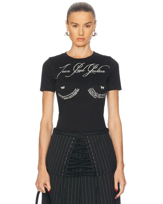 Jean Paul Gaultier Black Tattoo Baby Tee
