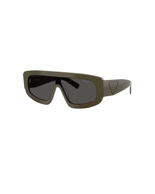 Prada Green Irregular Sunglasses