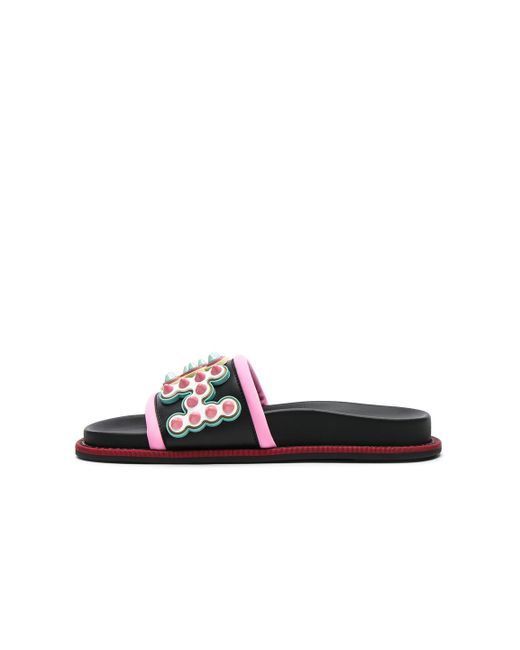 Fendi Fun Fair Logo Slides in Black Lyst