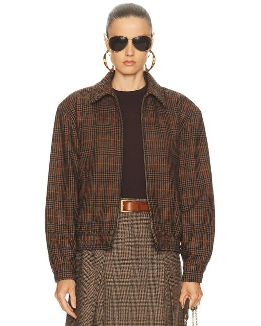 Saint Laurent Brown Bomber Jacket