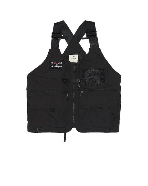 Snow Peak Black X Toned Trout Camp Vest for men