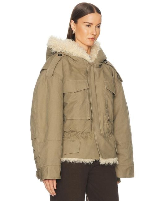 Marc Jacobs Natural Cropped Cargo Parka