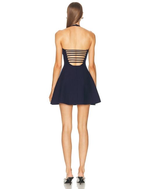 Fleur du Mal Blue Sofia Flared Dress