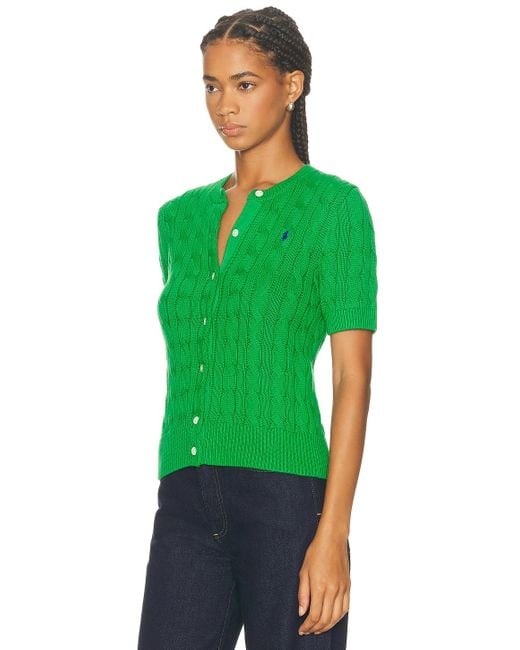 Polo Ralph Lauren Green Short Sleeve Crewneck Cardigan