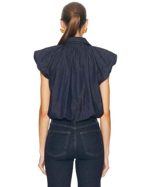 FRAME Blue Shell Top