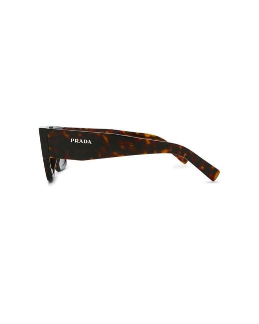 Prada Brown Rectangle Sunglasses for men