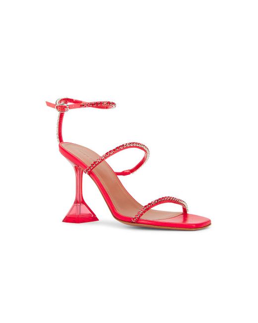 AMINA MUADDI Red Gilda Glass Pvc Sandal