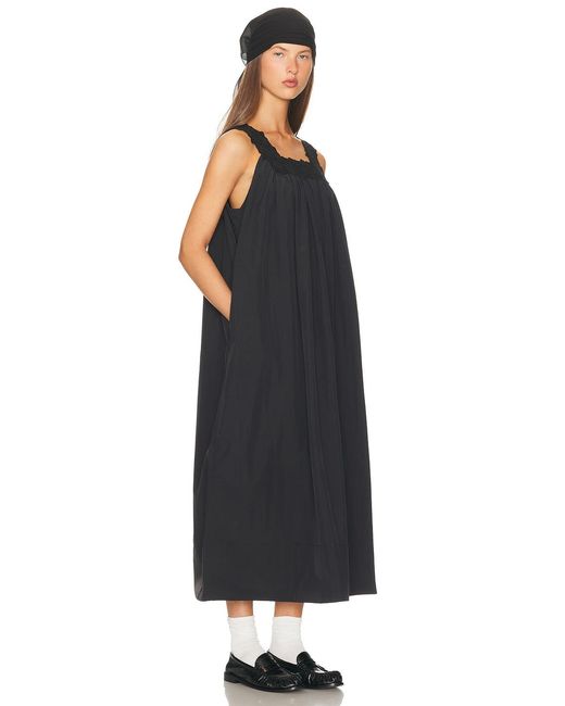 faille halter midi dress in black helsa With Lace attribute:material:cotton
