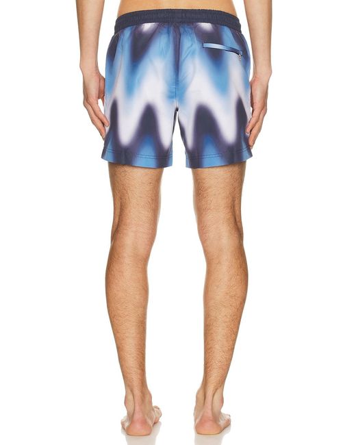 Commas Blue Gradient Wave Classic Swim Short for men