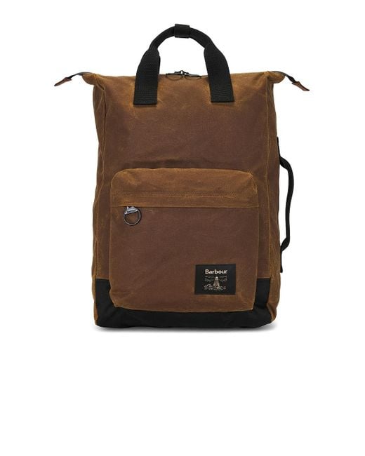 Barbour Brown Field Wax Backpack for men