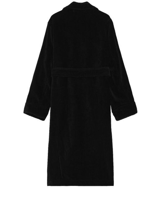 Tom Ford Black Towelling Shawl Collar Robe for men
