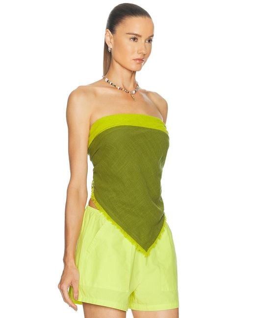 Staud Green Sonya Top