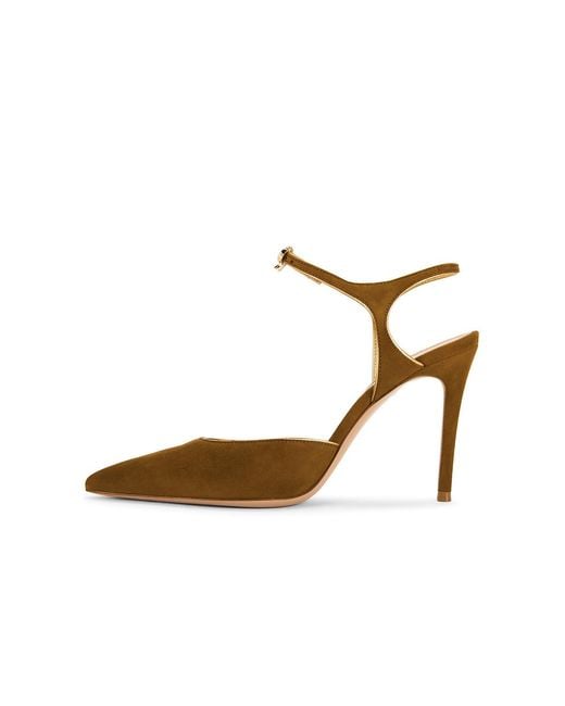 Gianvito Rossi White Ankle Strap Pump