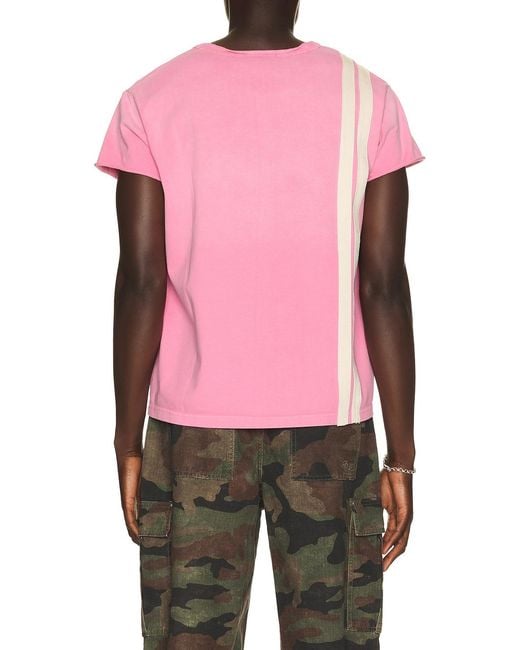 424 Pink Capped Thermal Tee for men