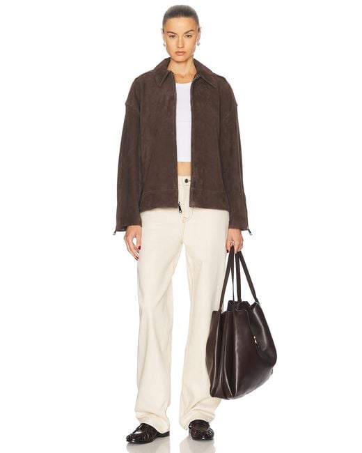 GRLFRND Brown Alek Suede Jacket