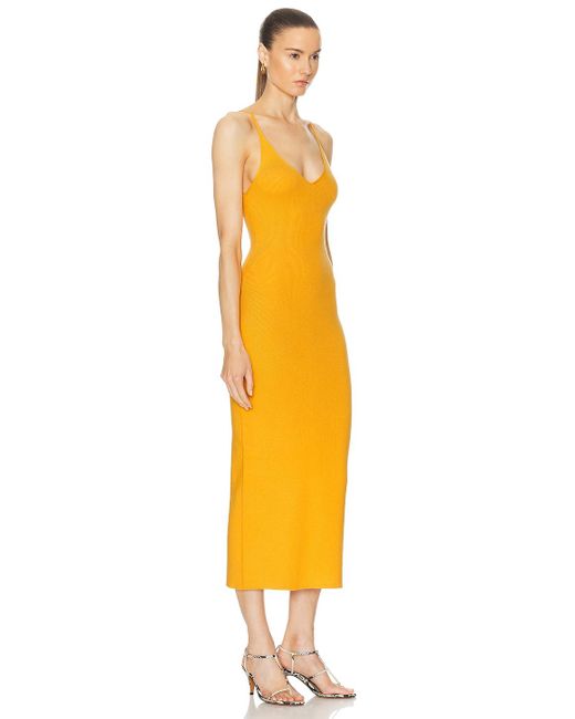 SABLYN Yellow Cyprus Fitted Knit Dress