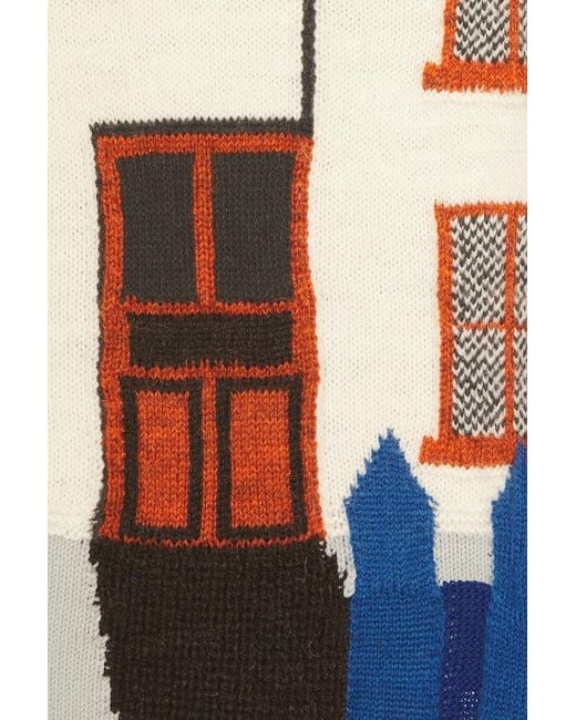 Junya Watanabe Gray Wool Knit Collared Sweater for men