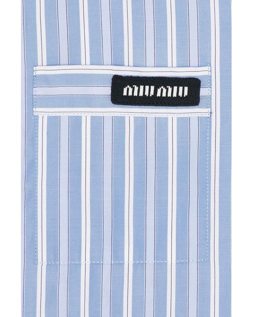 Miu Miu Blue Button Up Top