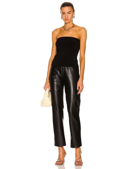 Norma Kamali Black Strapless Top