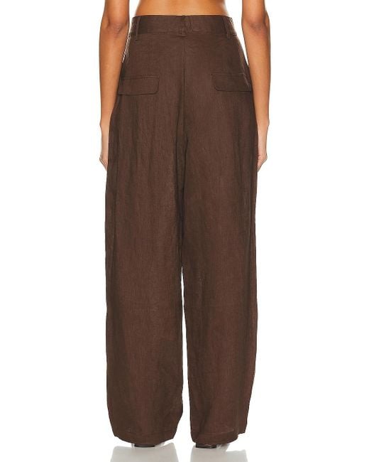 AEXAE Brown Linen Trouser
